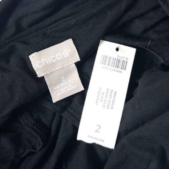 🎼 CHICO’s 🎼 Black Maxi Dress   NWT - Picture 3 of 6